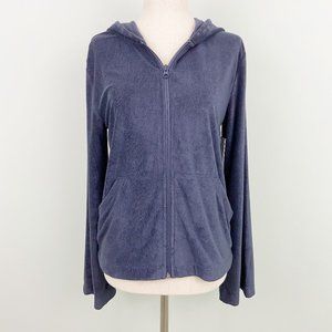 NWT Zella x Nordstrom | Oversized Velour Zip Hoodie Pockets XS